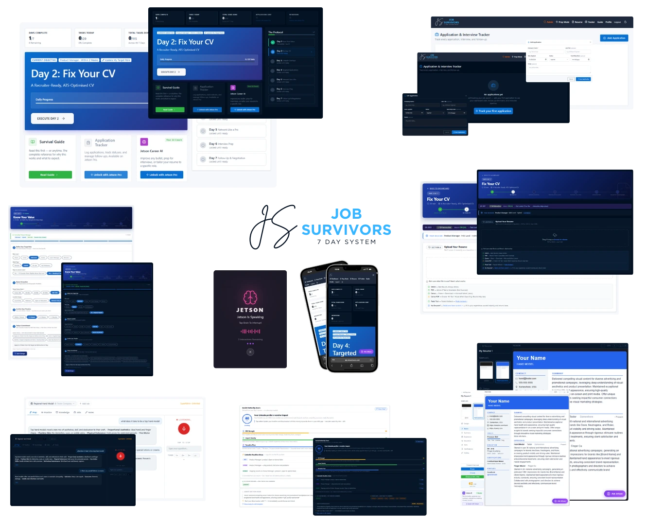 JobSurvivors — dashboard and full program view